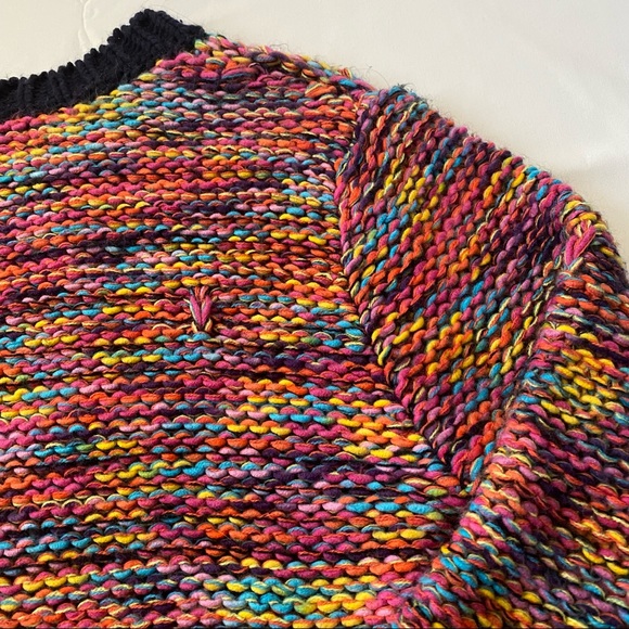 Molly Bracken multicolored crew neck knit jumper sweater women’s small/medium - Picture 12 of 12